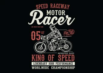 Motor Racer t shirt design