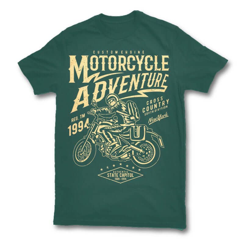 Motorcycle Adventure t shirt design t shirt design graphic