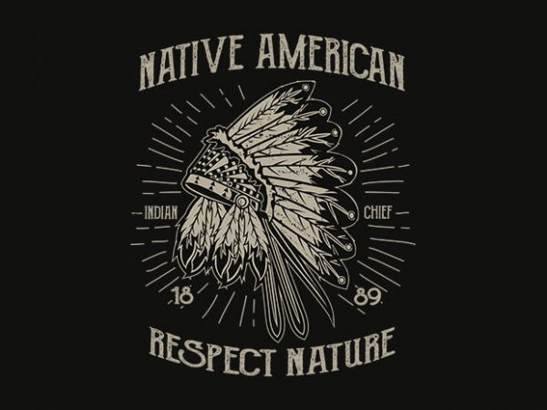 Native american 1 t shirt design