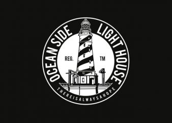 Ocean Side Light House t shirt design