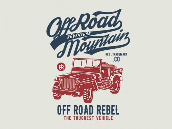 Off road jeep t shirt design