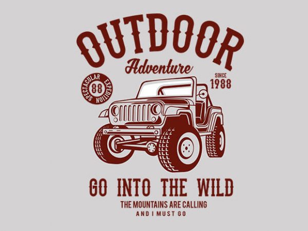 Outdoor adventure 2 t shirt design