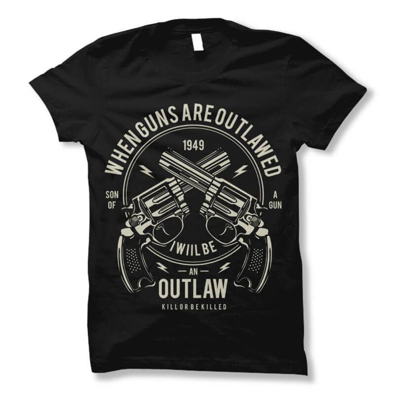 Outlaw t shirt design buy tshirt design