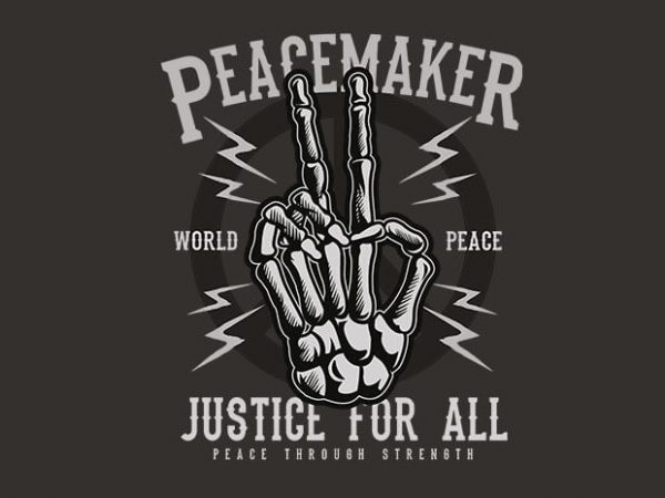 Peace maker t shirt design