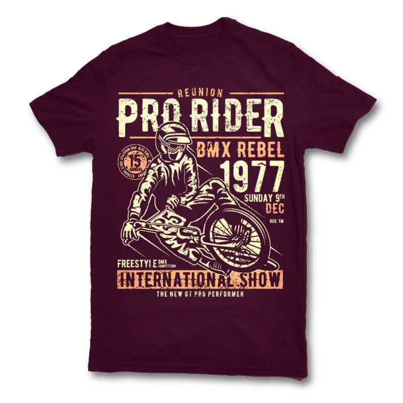 Pro Rider tshirt design t shirt designs for print on demand