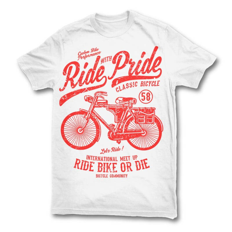 Ride With Pride tshirt design commercial use t shirt designs