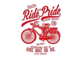 Ride With Pride tshirt design