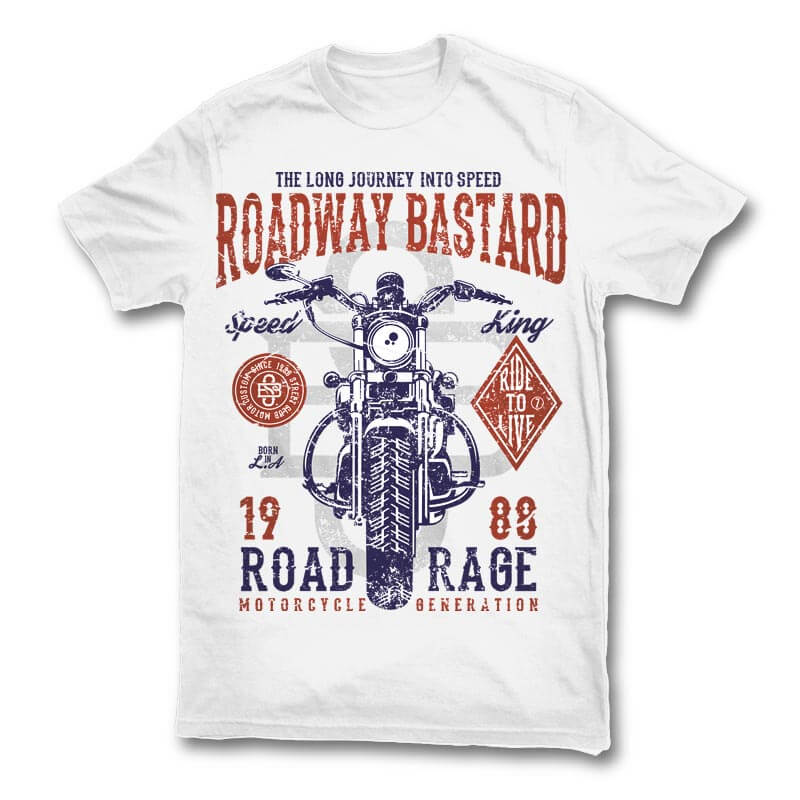 Roadway Bastard tshirt design t shirt design graphic