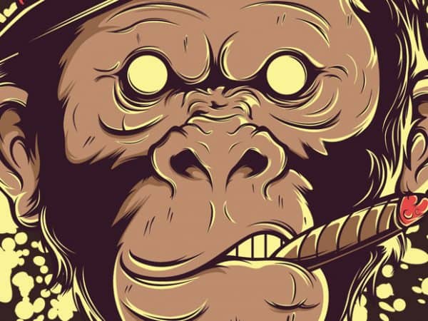 Mafia monkey vector t shirt design for download