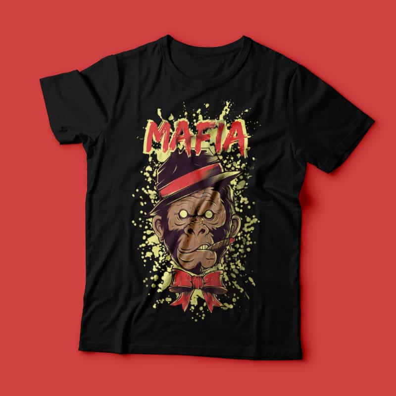 Mafia Monkey vector shirt designs