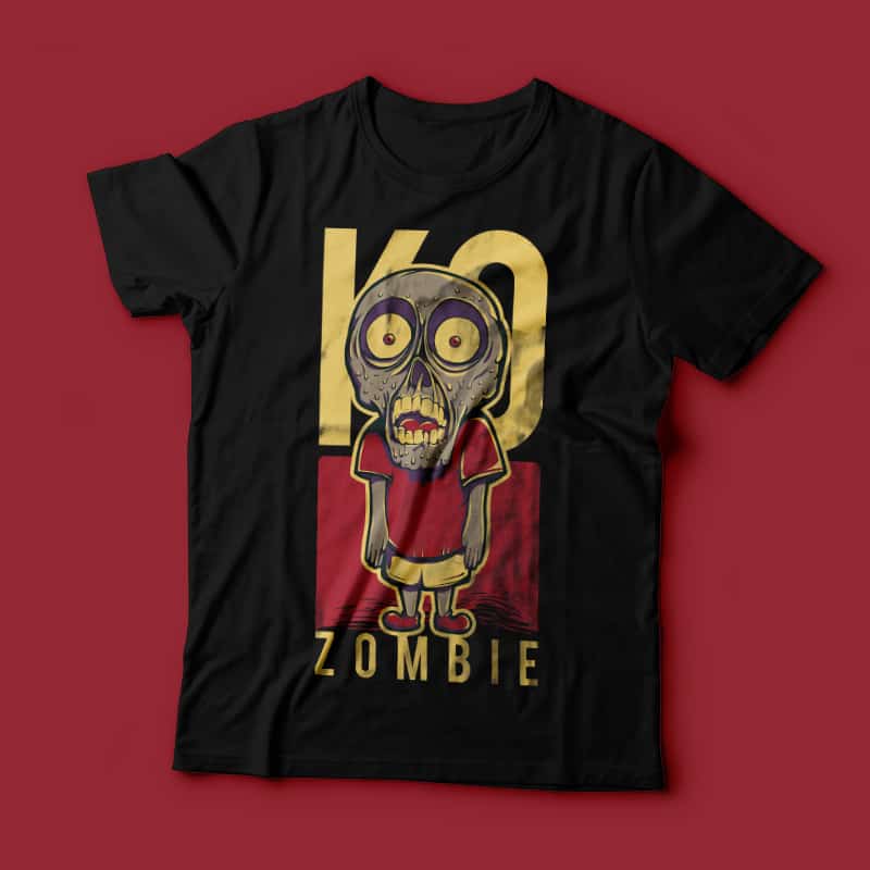 Kid Zombie tshirt design for merch by amazon