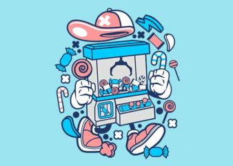 Crane Machine tshirt design vector