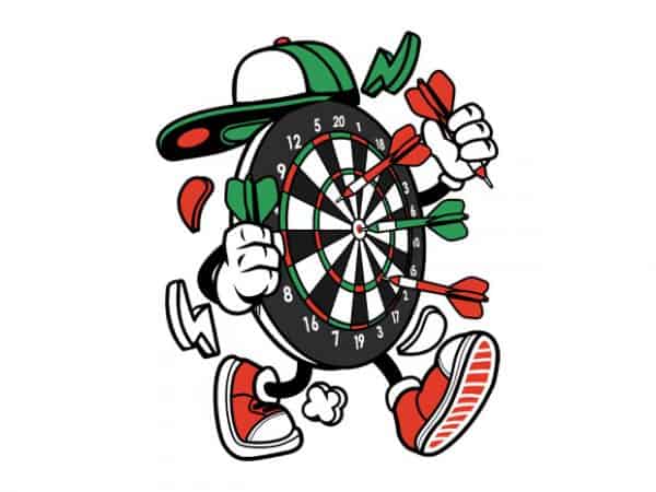 Dart print ready vector t shirt design