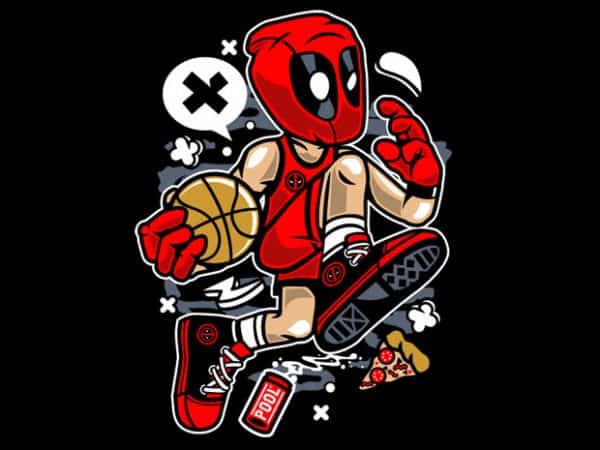 Deadpool basketball vector t shirt design artwork