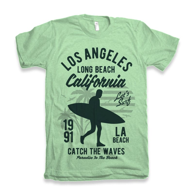 Los Angeles Long Beach t shirt design buy t shirt designs artwork