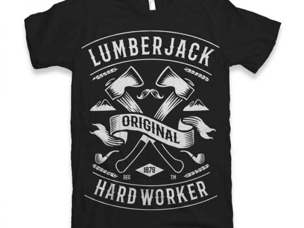 Lumberjack vector t-shirt design