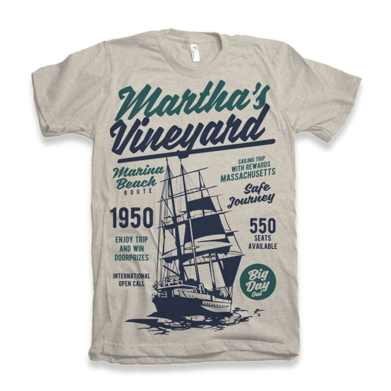 Martha_s Vineyard t shirt design tshirt design for merch by amazon