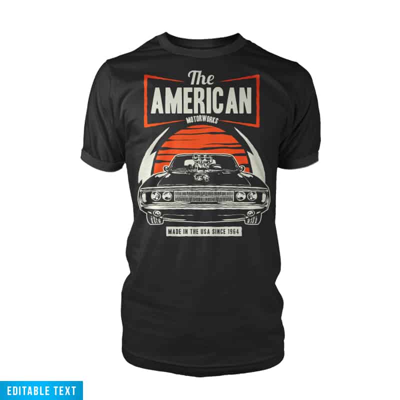 American Muscle Car buy t shirt designs artwork