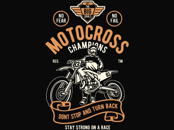 Motocross champions t shirt design
