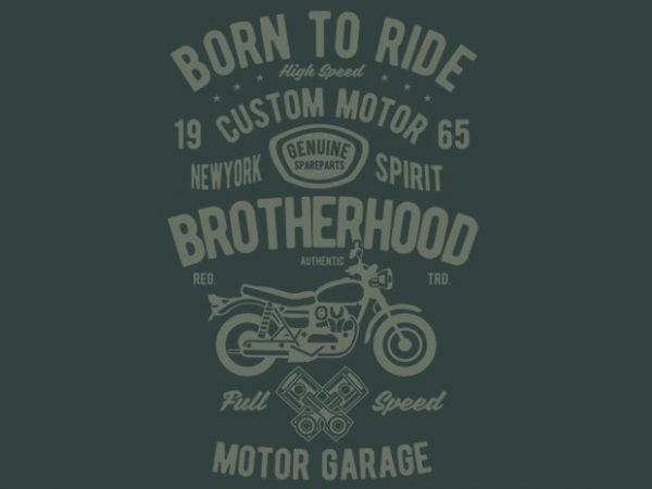 Motorcycle brotherhood tshirt design