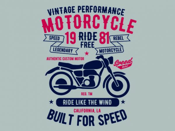 Motorcycle ride free t shirt design