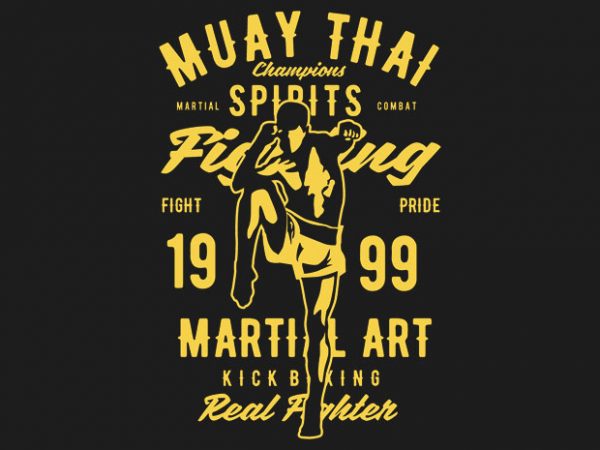 Muay thai tshirt design