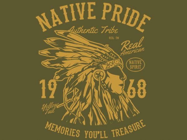 Native pride tshirt design