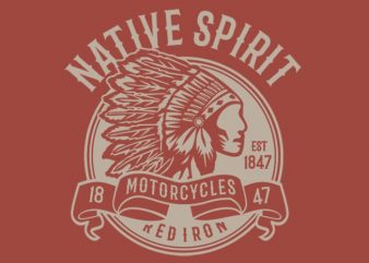 Native Spirit Vector T-shirt Design