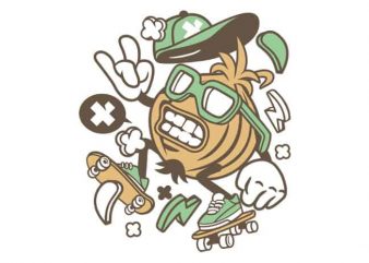 Onion Skater tshirt design vector