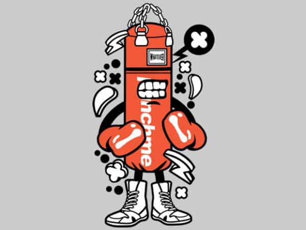 Punch bag boxer vector t shirt design for download