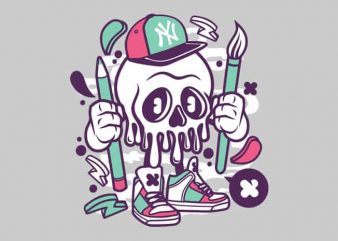 Skull vector t shirt design artwork