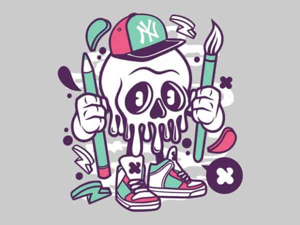 Skull vector t shirt design artwork