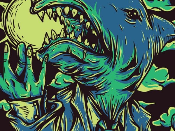Shark city vector t-shirt design for commercial use Shark city vector t-shirt design for commercial use