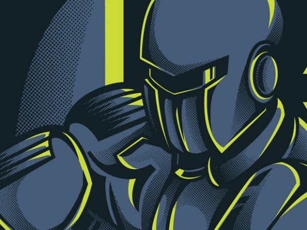 Robo boxing t shirt design for sale