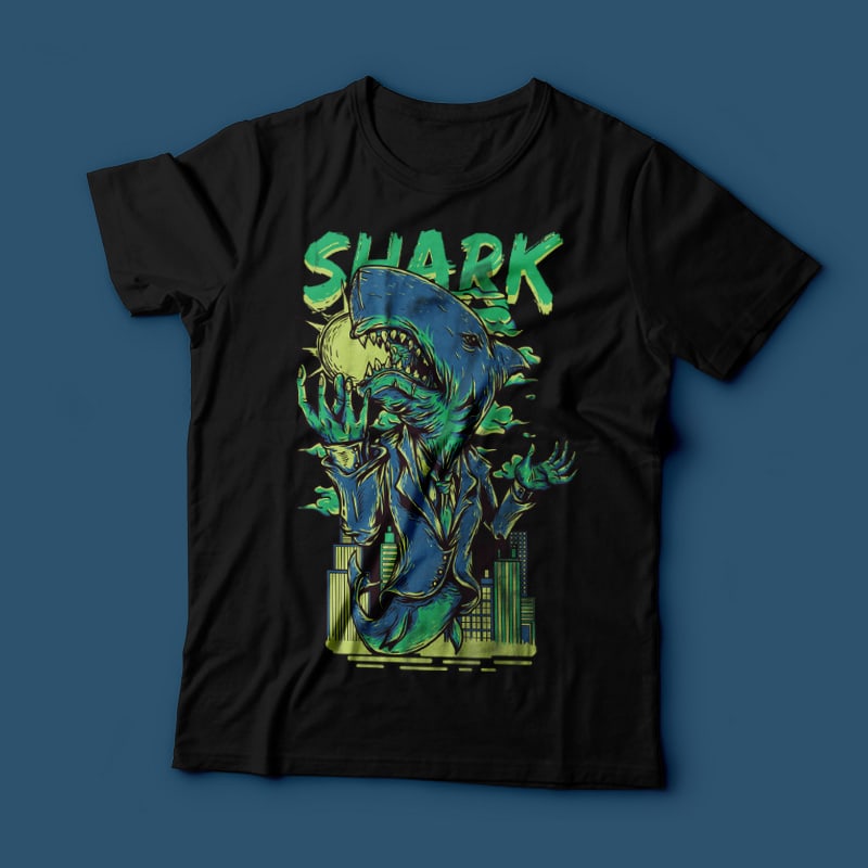 Shark City t-shirt designs for merch by amazon