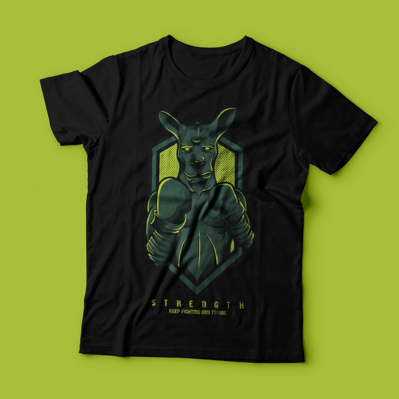 Kangaroo Fight buy t shirt designs artwork