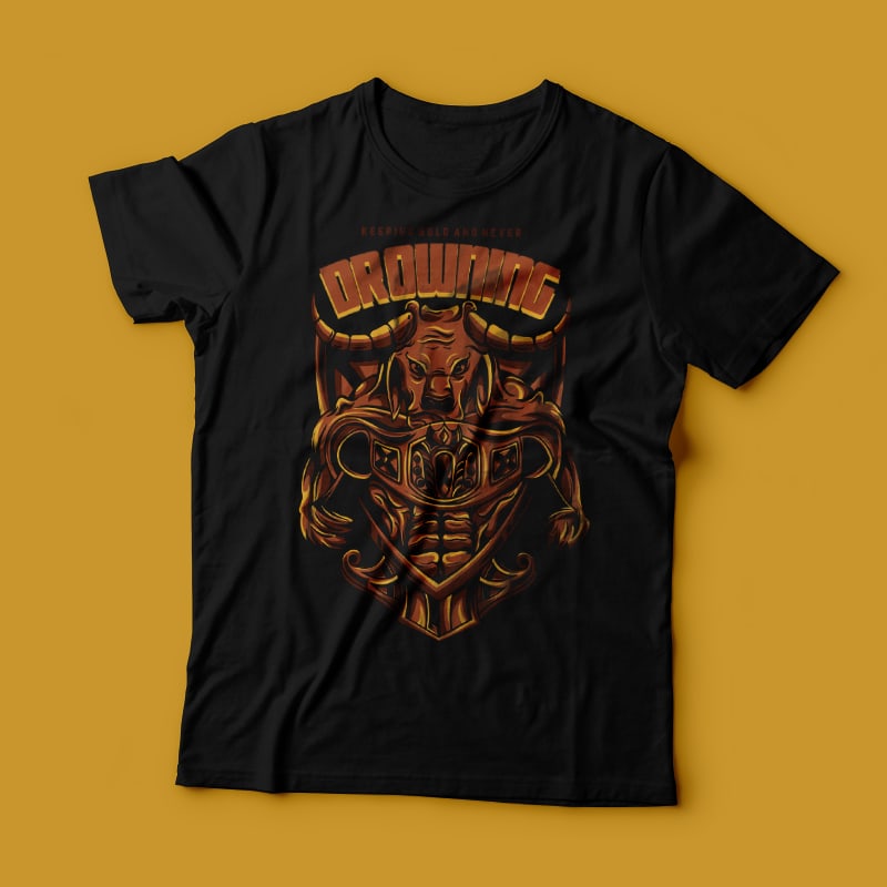 Drowning Bull buy t shirt designs artwork