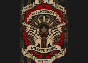 2nd Amendment vector t-shirt design