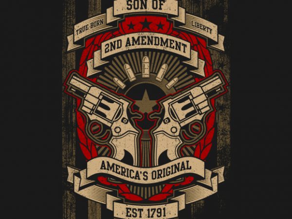 2nd amendment vector t-shirt design