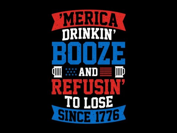 America drinking booze vector t-shirt design