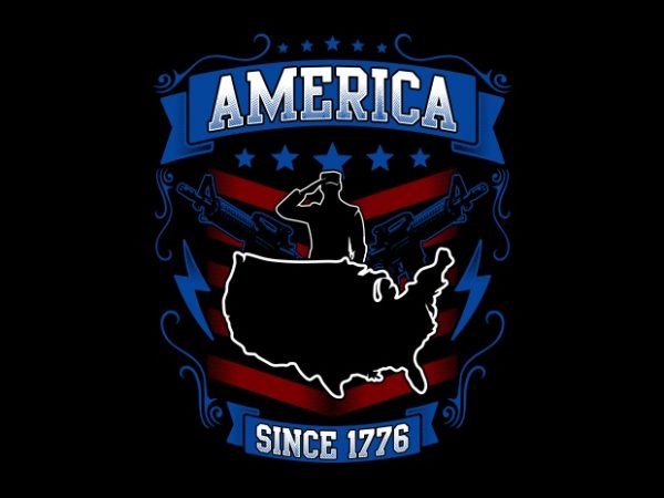 America since 1776 t shirt design png