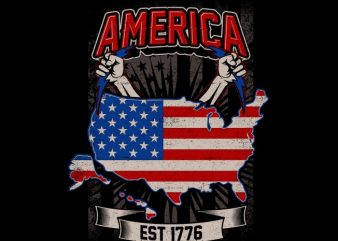 America Est 1776 buy t shirt design
