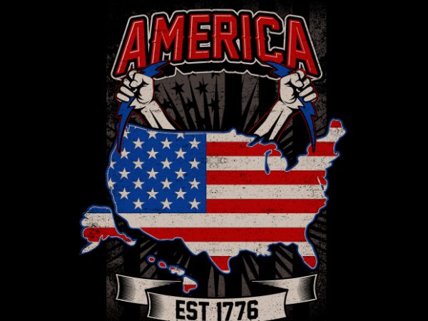 America Est 1776 t shirt vector America Est 1776 t shirt vector