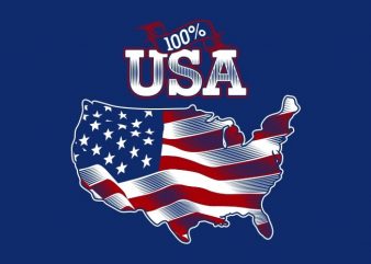 100% USA t shirt design png