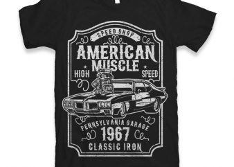 American Muscle t-shirt design