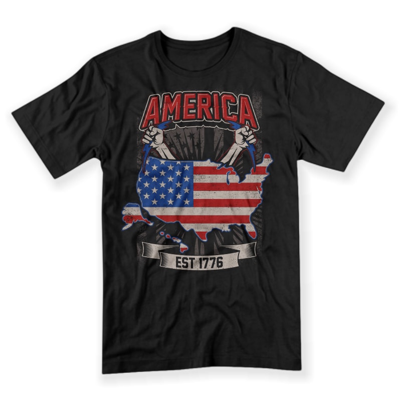 America Est 1776 tshirt factory