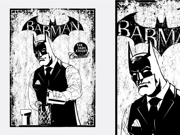 Barman batman tshirt design