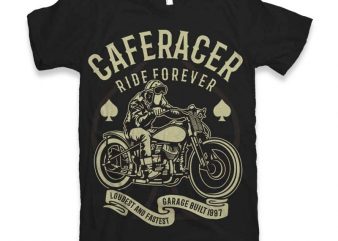 Caferacer Rider Forever t-shirt design