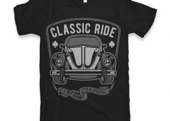 Classic Ride Graphic tee design