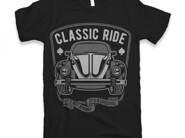 Classic ride graphic tee design